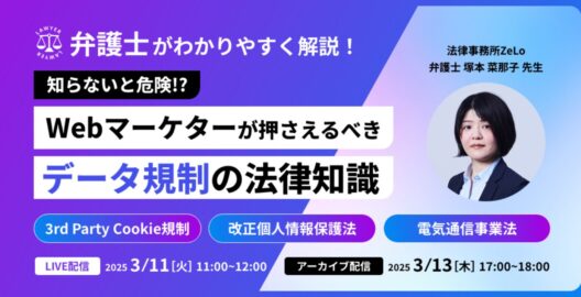 知らないと危険!?Webマーケターが押さえるべきデータ規制の法律知識