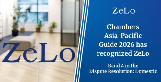 Chambers Asia-Pacific Guide 2026 has recognized ZeLo