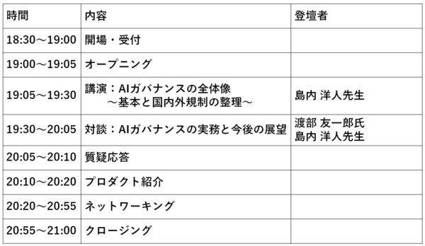 タイムスケジュール
